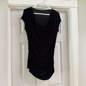 Cowl neck black blouse